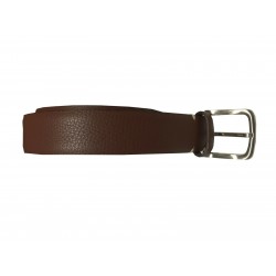 MANIERI 1979 man belt dark leather height 3.5 cm zamak buckle 100% leather MADE IN ITALY