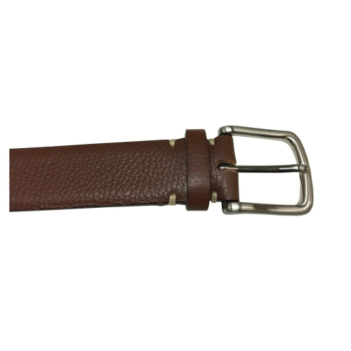 MANIERI 1979 man belt dark leather height 3.5 cm zamak buckle 100% leather MADE IN ITALY