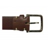 MANIERI 1979 man belt dark leather height 3.5 cm zamak buckle 100% leather MADE IN ITALY