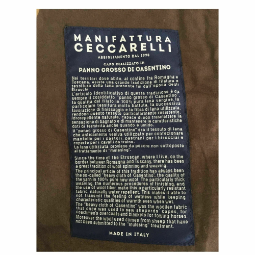 MANIFATTURA CECCARELLI men waist blue mod 7909 100% wool cloth CASENTINO MADE IN ITALY