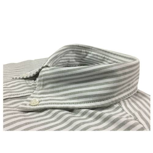  ASPESI  man shirt mod B.D.MAGRA white  gray line 100% cotton