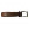 MANIERI belt man maltinta height 3 cm zamak buckle 100% leather MADE IN ITALY