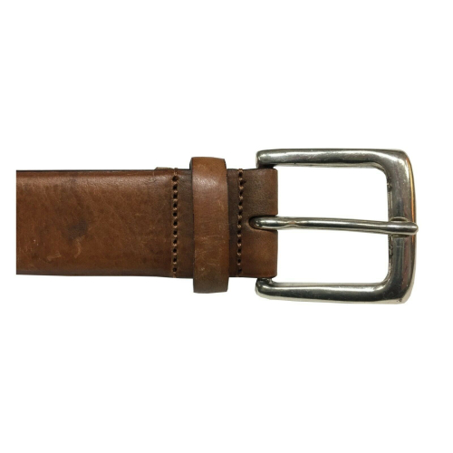 MANIERI belt man maltinta height 3 cm zamak buckle 100% leather MADE IN ITALY