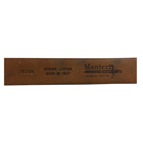 MANIERI belt man maltinta height 3 cm zamak buckle 100% leather MADE IN ITALY