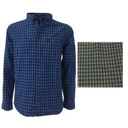 LEE camicia uomo quadri azzurro/blu mod L882BQDK 100% cotone