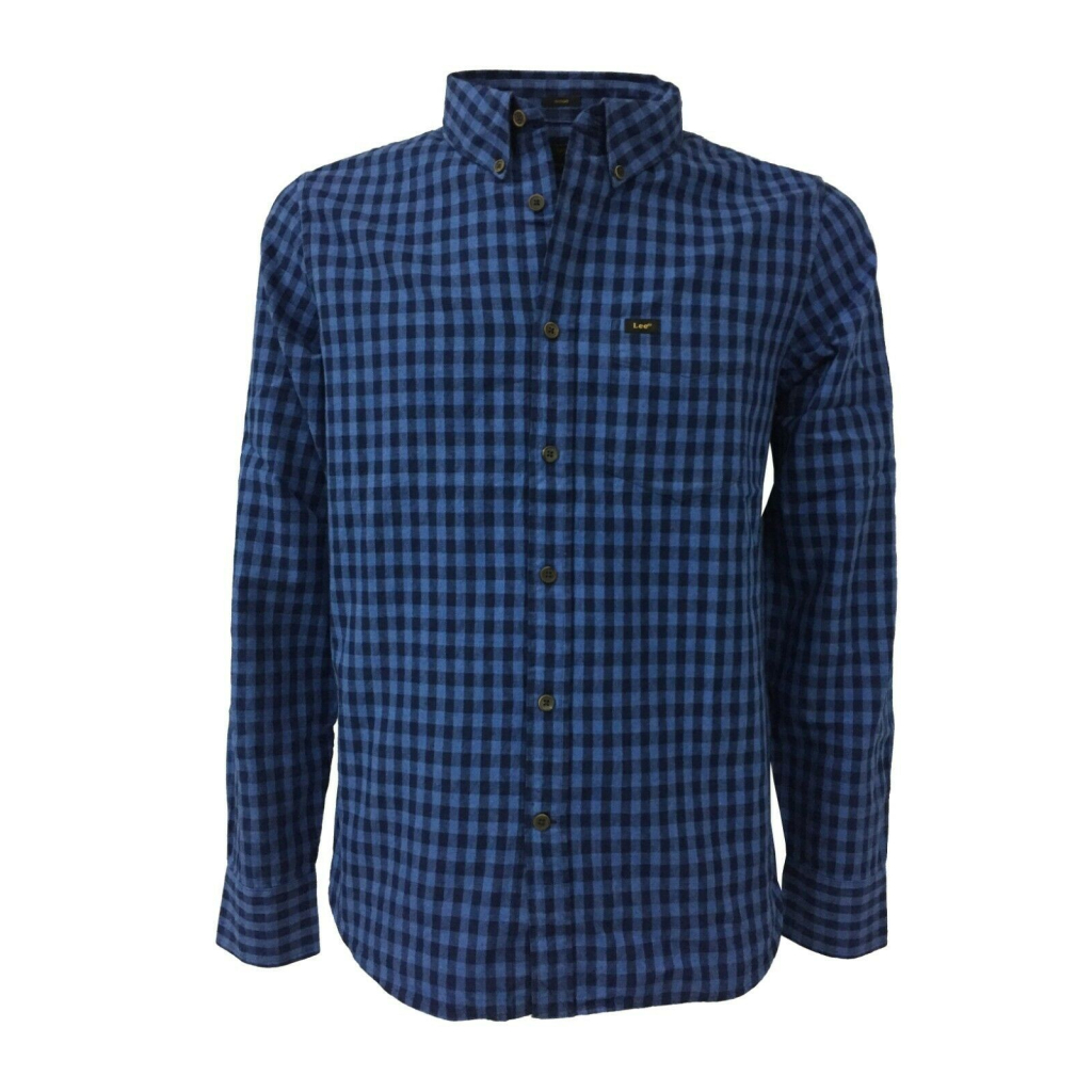 LEE camicia uomo quadri azzurro/blu mod L882BQDK 100% cotone LEE camicia uomo quadri azzurro/blu mod L882BQDK 100% cotone