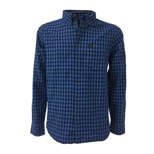 LEE camicia uomo quadri azzurro/blu mod L882BQDK 100% cotone