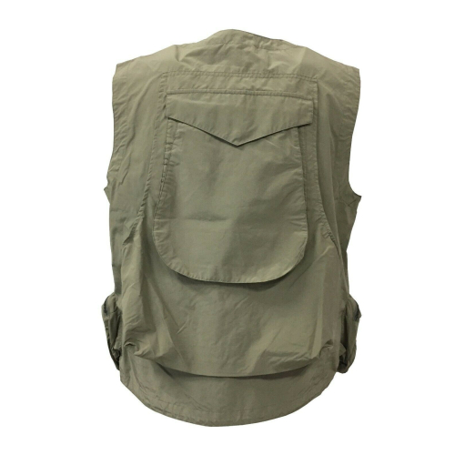 ASPESI man vest khaki multi-pocket model UMARELL I706 9974 65% polyester, 35% polyamide