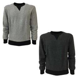 BKØ man anthracite sweater mod BU17605 98% cotton 2% elastane MADE IN ITALY