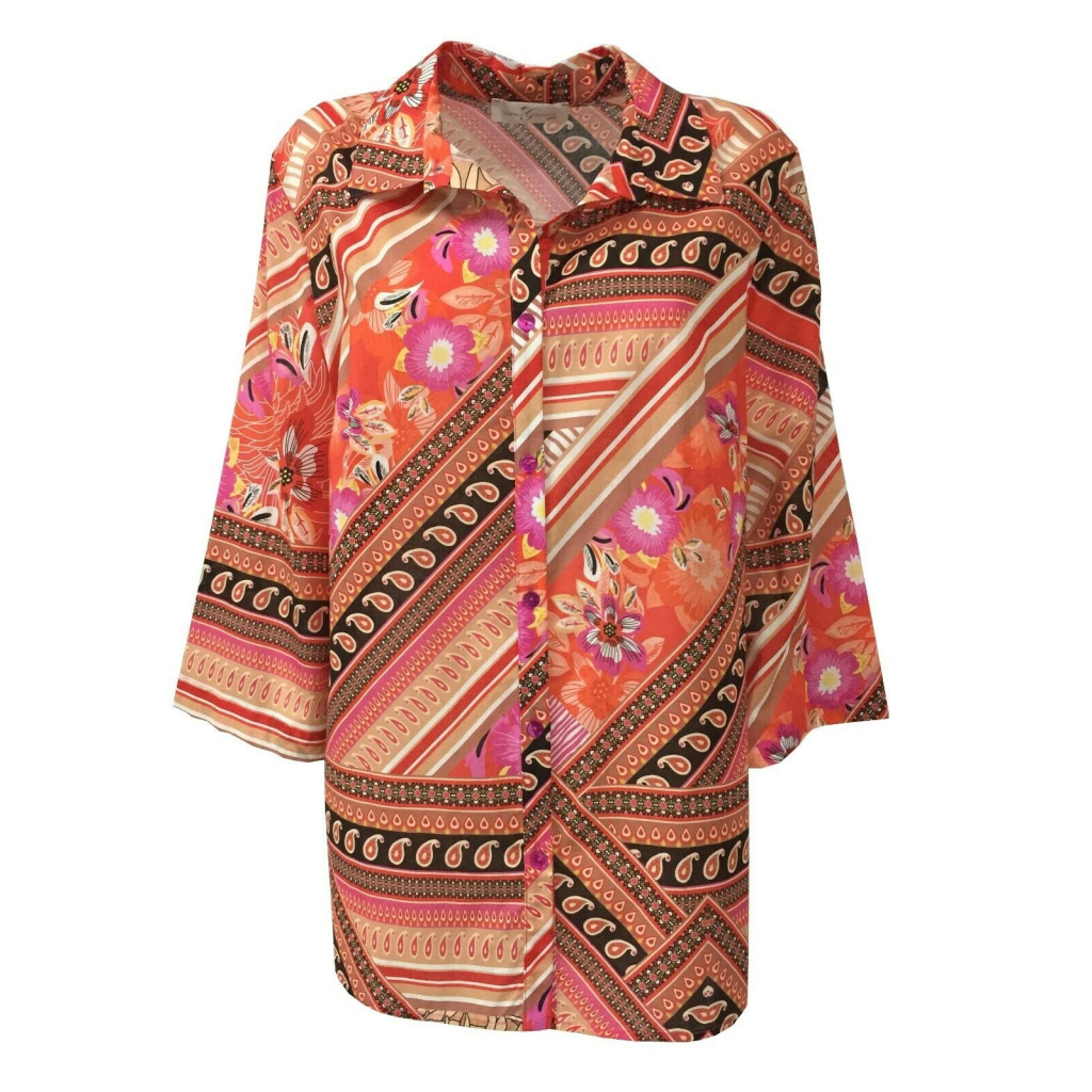 CORTE DEI GONZAGA GOLD woman shirt fantasy 3/4 sleeve mod 2001 1C 6540 C1219