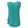 HANITA turquoise woman top with blue and yellow profiles mod H.M1696.2061 MADE IN ITALY