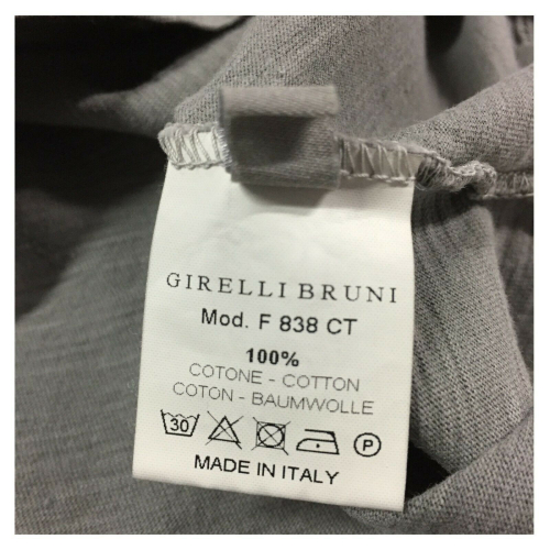 GIRELLI BRUNI t-shirt uomo girocollo mezza manica con taschino F838 CT FLAMME’ MADE IN ITALY