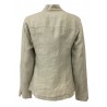 FLY3 Beige woman jacket with pocket and patch pockets mod GD164 100% linen MADE IN ITALY