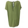 ELENA MIRÒ t-shirt donna tessuto stampato+ jersey apertura dietro G683L081Y3 MADE IN ITALY