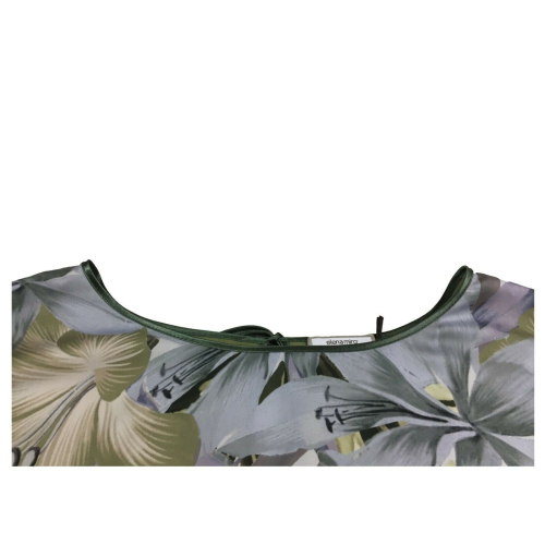 ELENA MIRÒ t-shirt donna tessuto stampato+ jersey apertura dietro G683L081Y3 MADE IN ITALY