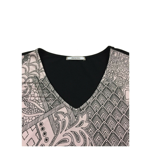 ELENA MIRÒ t-shirt woman short sleeve pink/black mod G357L081Y3 MADE IN ITALY