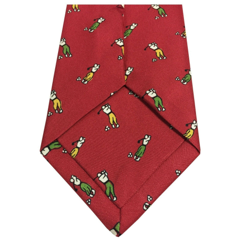 DRAKE'S LONDON men's tie lined 8 cm patterned Golf 100% Silk