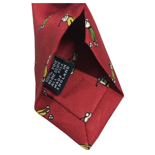 DRAKE'S LONDON men's tie lined 8 cm patterned Golf 100% Silk