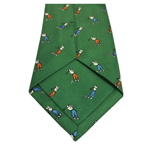 DRAKE'S LONDON men's tie lined 8 cm patterned Golf 100% Silk