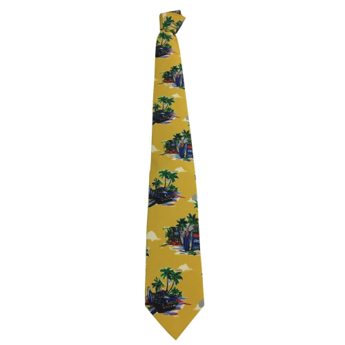 DRAKE'S LONDON Patterned lined tie Umbrellas 100% silk green background