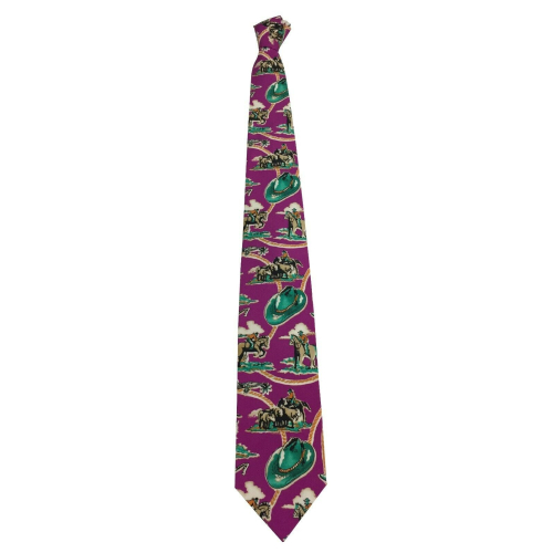 DRAKE'S LONDON tie cm 8 lined Fant. Dives in green background MADE IN ENGLAND