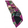 DRAKE'S LONDON tie cm 8 lined Fant. Dives in green background MADE IN ENGLAND