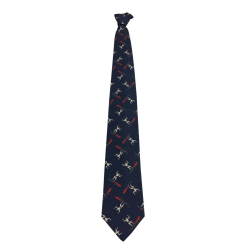 DRAKE'S LONDON men's tie lined cm 8 blue fantasy SURF 100% Silk