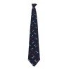 DRAKE'S LONDON men's tie lined cm 8 blue fantasy SURF 100% Silk