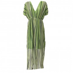 BE LIMOUSINE abito donna in rete verde/lurex/nero mod ARCOBALENO MADE IN ITALY