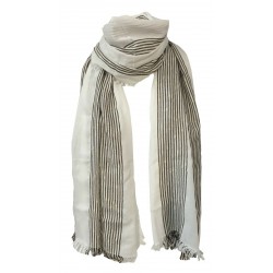HUMILITY 1949 foulard donna écru/moro mod HB1190 MADE IN ITALY