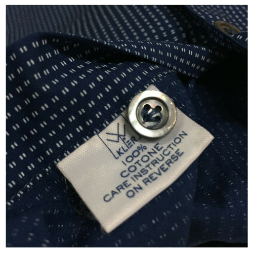 BRANCACCIO camicia uomo manica lunga fantasia blu/bianco mod SG00B1 GIO’ BBR0401