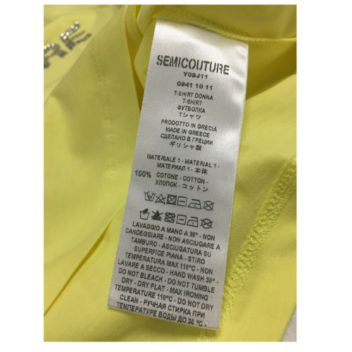SEMICOUTURE t-Shirt donna mezza manica girocollo con applicazioni mod S0/Y/Y0SJ11