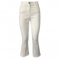 SEMICOUTURE woman jeans white high waist mod SO/Y/Y/ Y0SY10 MADE IN ITALY
