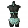 JUSTMINE bikini donna double-face con ferretto acqua/caffè coppa C art B2702C736 FERRETTO DOUBLE MADE IN ITALY