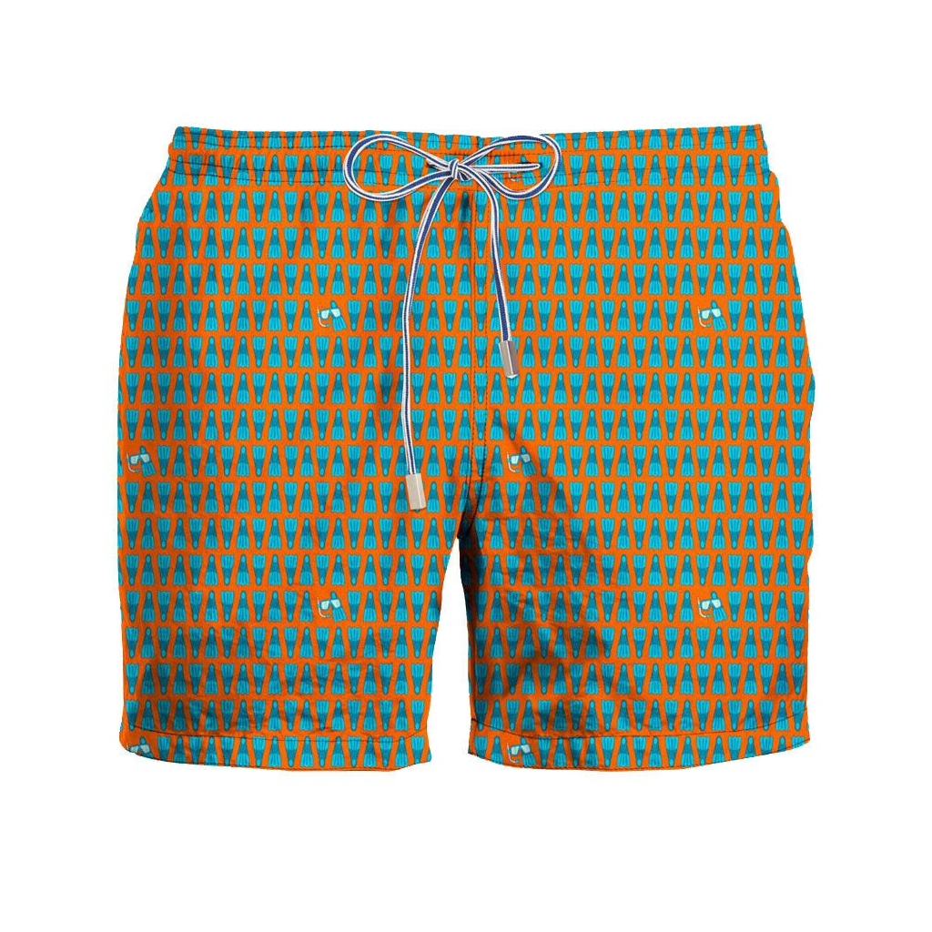 ZEYBRA Orange fin swimwear HERITAGE 100% nylon MADE IN ITALY AUB056