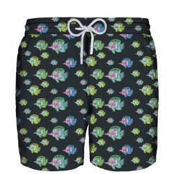 ZEYBRA Black fluo fish swimwear 100% polyester MADE IN ITALY AUB927