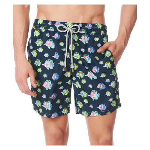 ZEYBRA Black fluo fish swimwear 100% polyester MADE IN ITALY AUB927