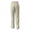 HUMILITY 1949 pantalone donna vita alta con pences écru mod HB1181 MADE IN ITALY