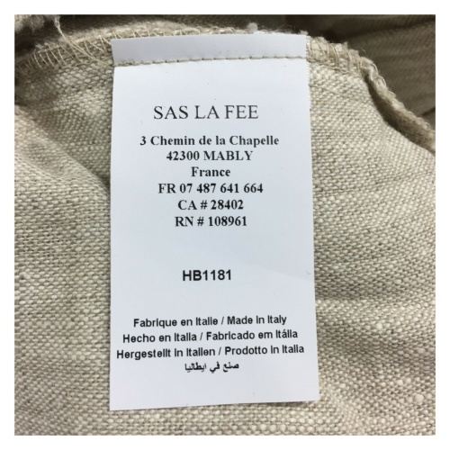 HUMILITY 1949 pantalone donna vita alta con pences écru mod HB1181 MADE IN ITALY