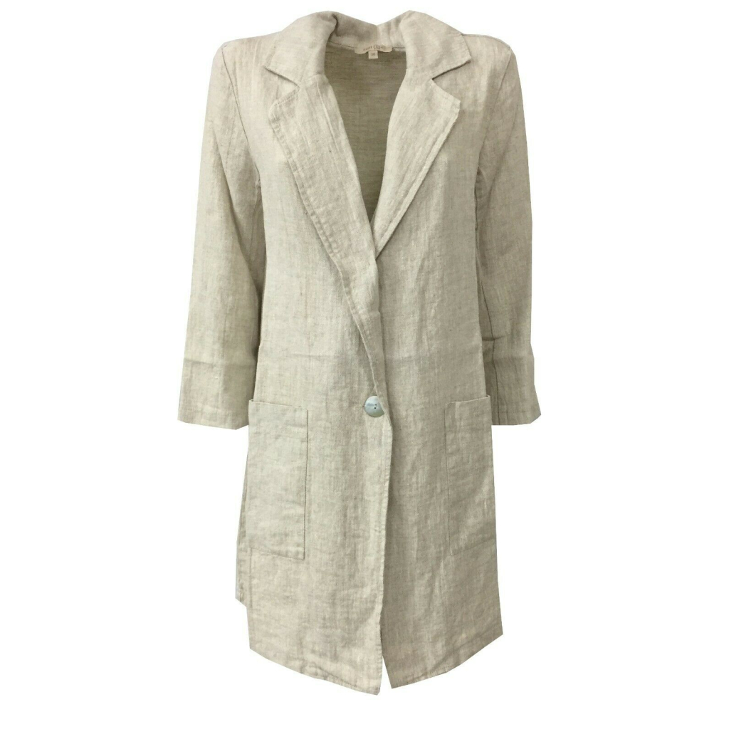 HUMILITY 1949 giacca lunga donna manica 3/4 écru 1 bottone HN1179 MADE IN ITALY HUMILITY 1949 giacca lunga donna manica 3/4 écru 1 bottone HN1179 MADE IN ITALY