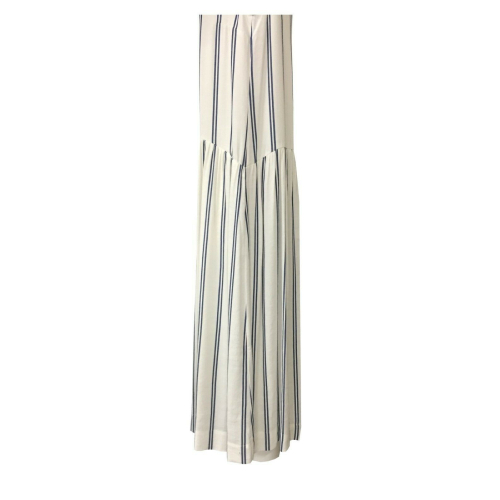 NEIRAMI long woman dress without sleeves white blue lines mod DS1118 CARRARA MADE IN ITALY
