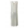 NEIRAMI long woman dress without sleeves white blue lines mod DS1118 CARRARA MADE IN ITALY