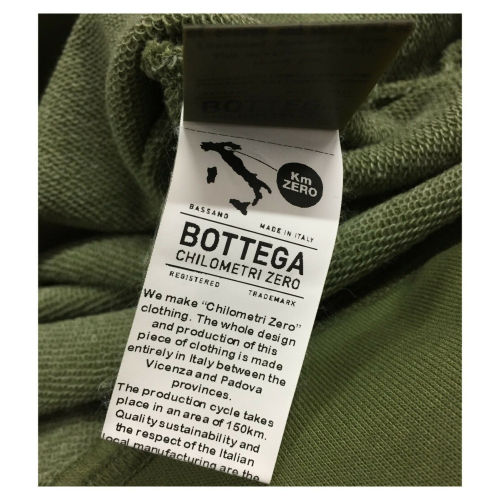 BottegaChilometriZero felpa uomo garzata leggera girocollo mod DU20029 MADE IN ITALY