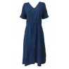 4.10 by BKØ abito donna indaco mezza manica abbottonato MADE IN ITALY DD20150