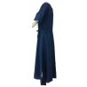 4.10 by BKØ indigo half sleeve woman dress buttoned MADE IN ITALY