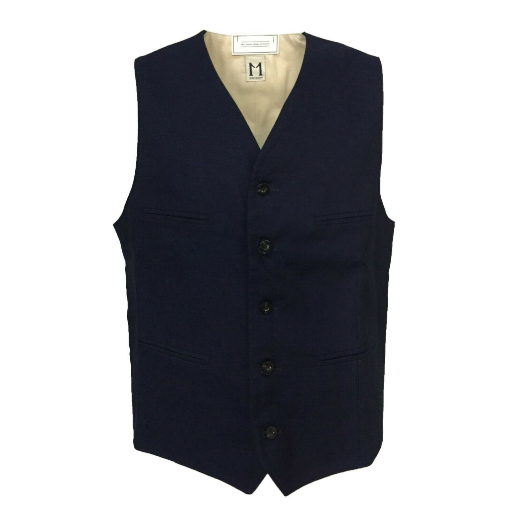 MOLO ELEVEN blue man vest mod ARTIE 100% cotton MADE IN ITALY