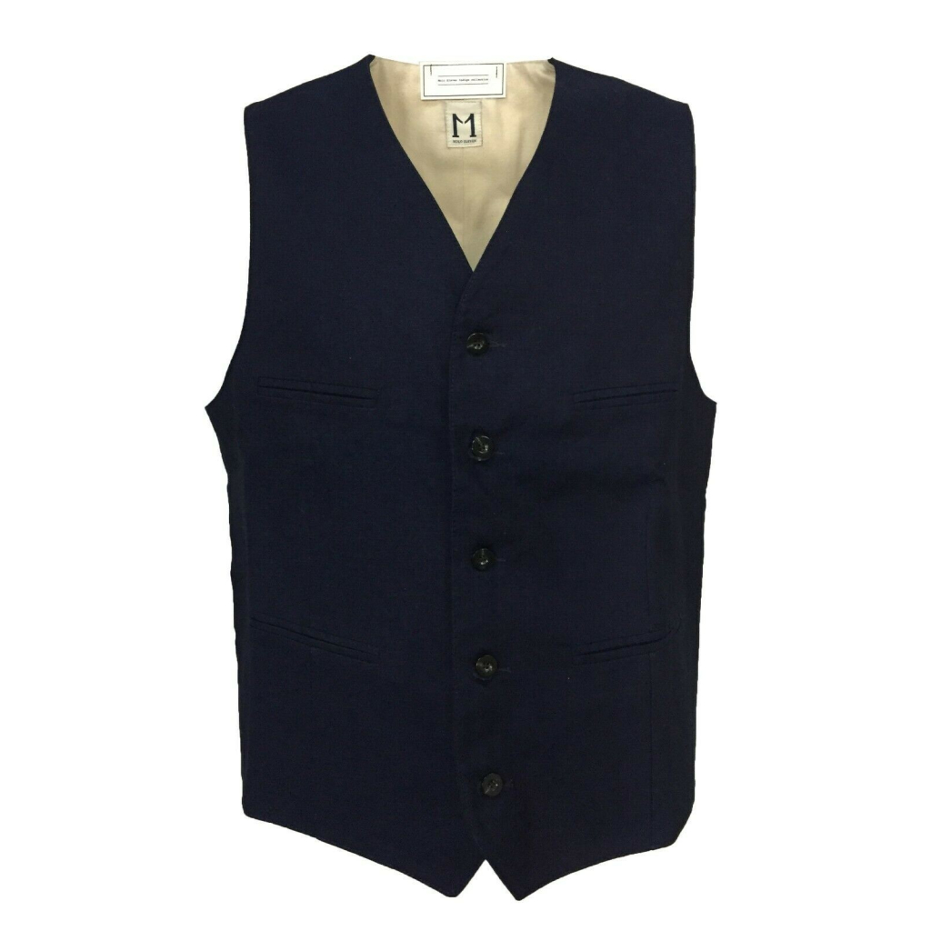 MOLO ELEVEN gilet uomo blu mod ARTIE 100% cotone MADE IN ITALY