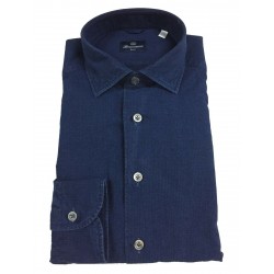 BRANCACCIO light blue textured man shirt mod SG00B3 SLIM GIO 'BBR3701