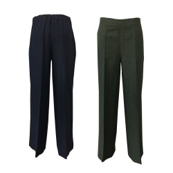 LA FEE MARABOUTEE pantalone largo in lino FB7540  MADE IN ITALY