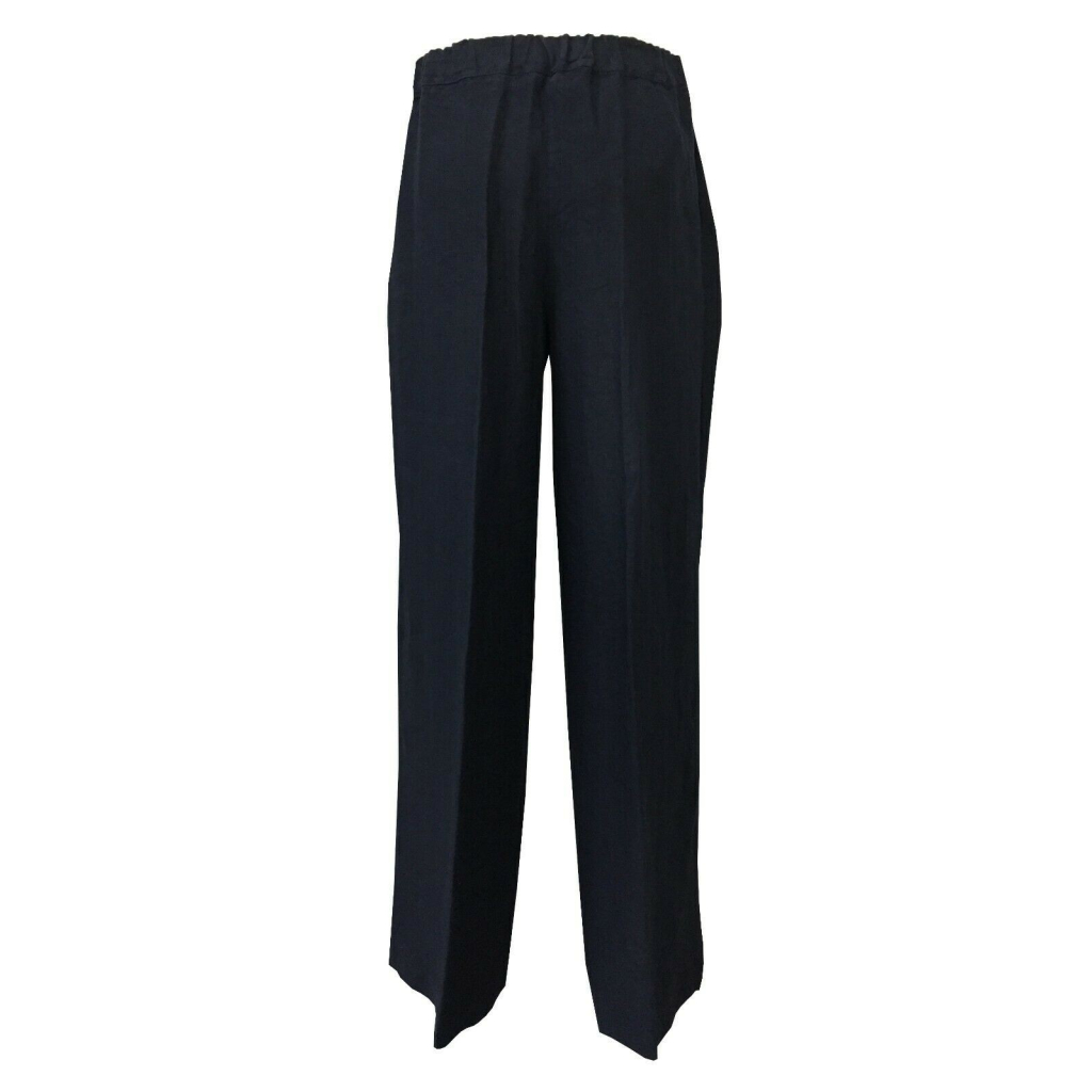 LA FEE MARABOUTEE pantalone largo in lino FB7540 MADE IN ITALY LA FEE MARABOUTEE pantalone largo in lino FB7540 MADE IN ITALY